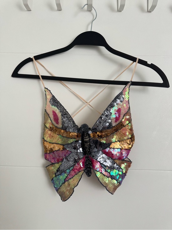 REVOLVE Tops - Embroidered sequin Butterfly Top